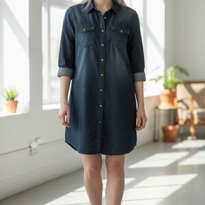 Calvin Klein Jeans Dark Blue Denim Dress